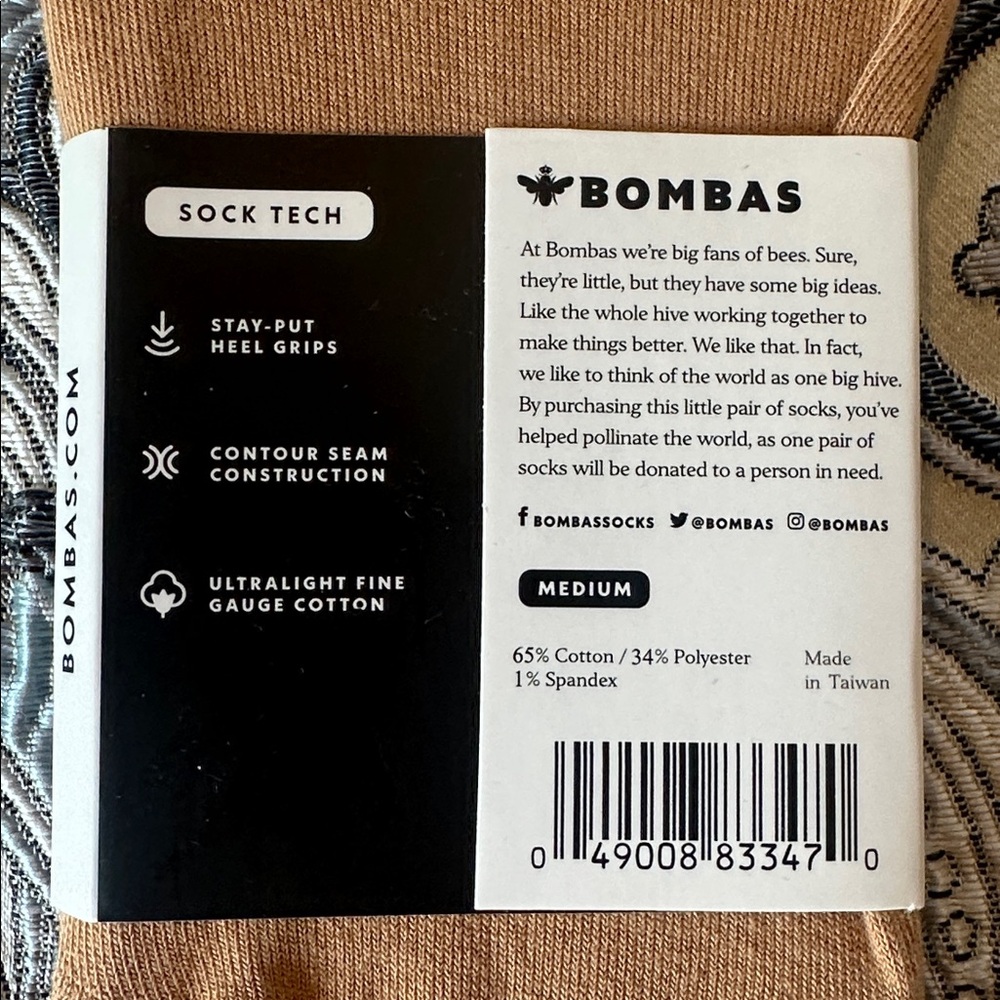 Bombas Ultra No Show Socks NWT - Picture 3 of 3